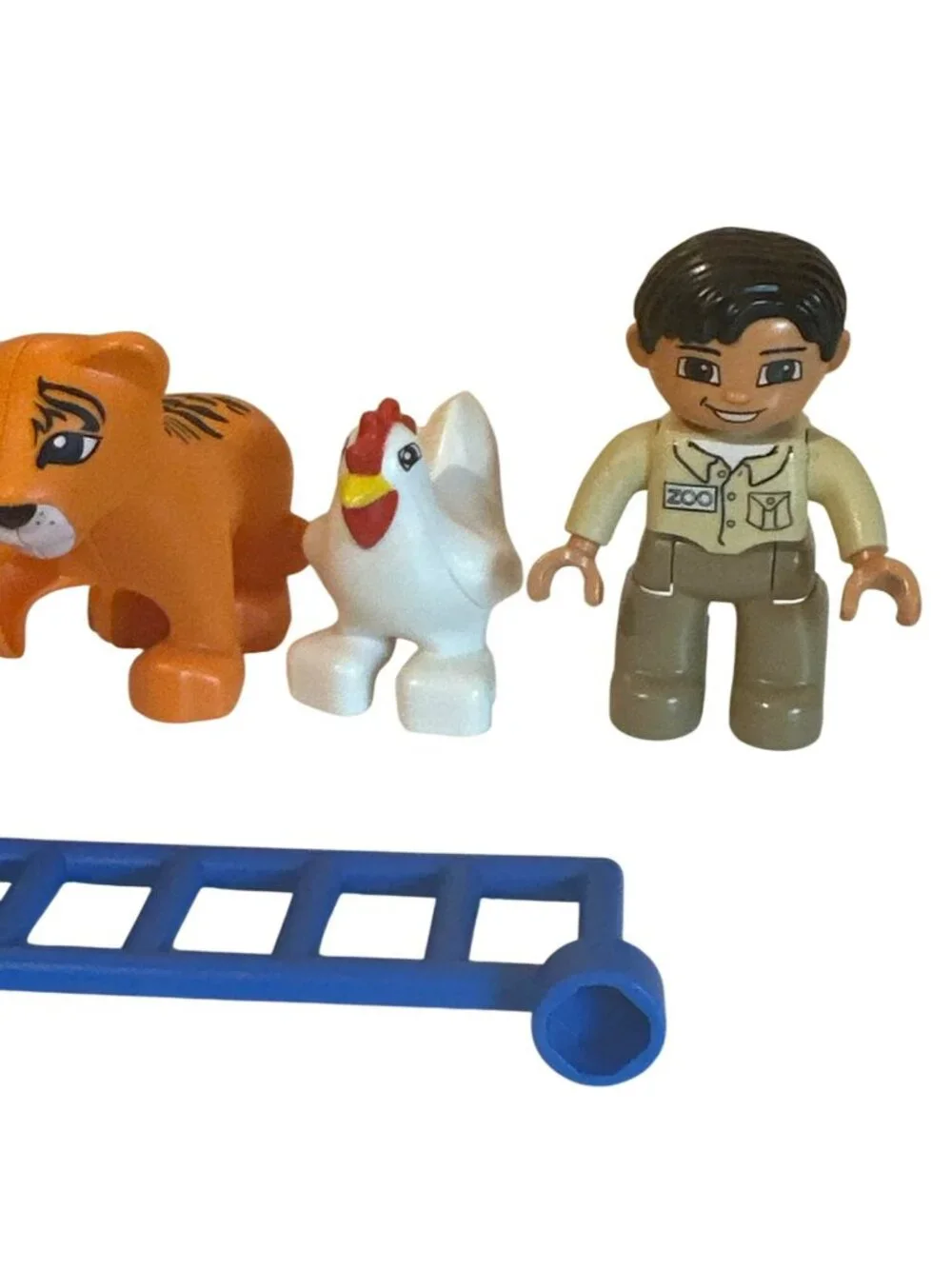LEGO Duplo Farm Zoo Animal Lot Cow Sheep Tiger Chicken Fences Zoookeeer Figures